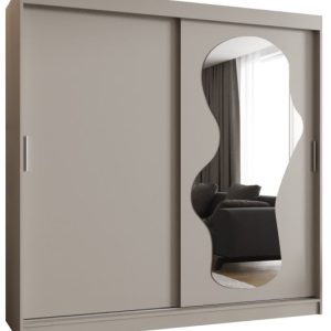 Szafa przesuwna z lustrem Garderoba Ultra 200 kaszmir 550138 Szafa przesuwna z lustrem Garderoba Ultra 200 kaszmir 550138