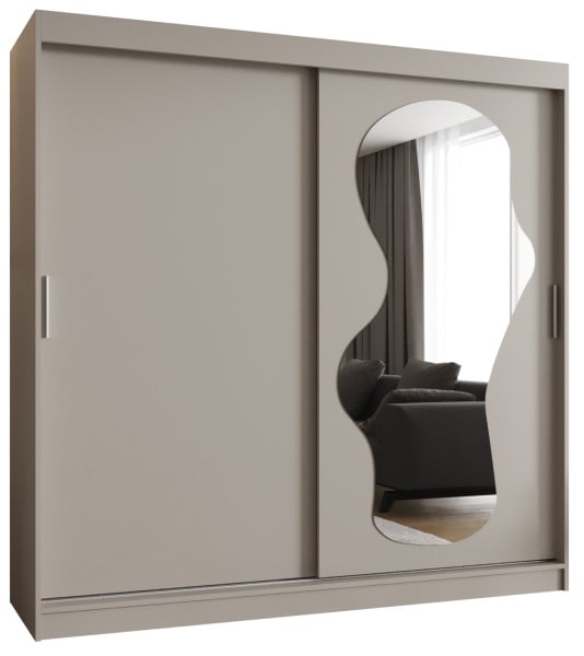 Szafa przesuwna z lustrem Garderoba Ultra 200 kaszmir 550138
