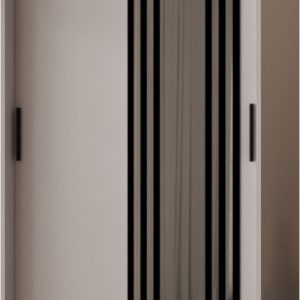 Szafa przesuwna z lustrem Garderoba VIGO 100 kaszmir + u. czarny 1097867