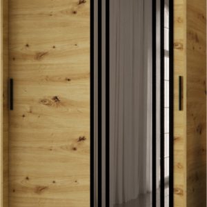 Szafa przesuwna z lustrem Garderoba VIGO 120 artisan + u. czarny 1097851
