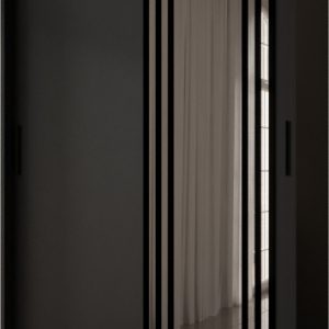 Szafa przesuwna z lustrem Garderoba VIGO 120 czarny + u. czarny 1097848