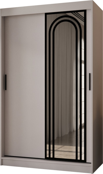 Szafa przesuwna z lustrem Garderoba VIGO 120 kaszmir + u. czarny 1097847