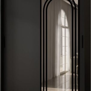 Szafa przesuwna z lustrem Garderoba VIGO 150 czarny + u. czarny 1097870
