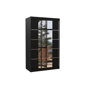 Szafa przesuwna z lustrem GENUA 120 Black 1012324 Szafa przesuwna z lustrem GENUA 120 Black 1012324