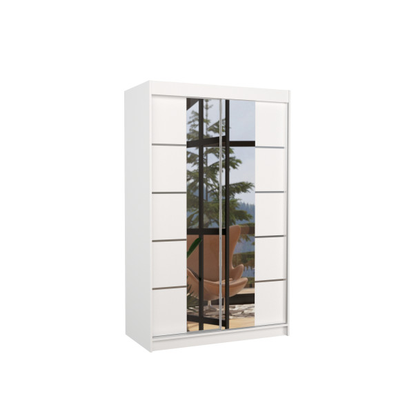 Szafa przesuwna z lustrem GENUA 120 White 1012301