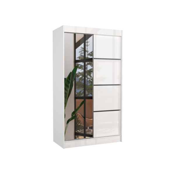 Szafa przesuwna z lustrem GILTON 120 White 1037715