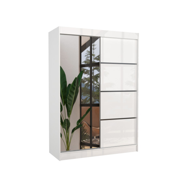 Szafa przesuwna z lustrem GILTON 150 White 1018101