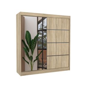 Szafa przesuwna z lustrem GILTON 200 Sonoma 1018232 Szafa przesuwna z lustrem GILTON 200 Sonoma 1018232
