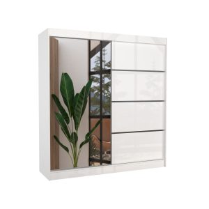 Szafa przesuwna z lustrem GILTON 200 White 1018247 Szafa przesuwna z lustrem GILTON 200 White 1018247