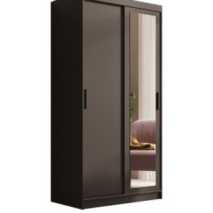 Szafa Przesuwna z lustrem Hailey 100 Czarny 1019531