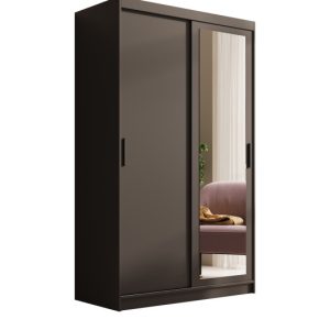 Szafa Przesuwna z lustrem Hailey 120 Czarny 1019558 Szafa Przesuwna z lustrem Hailey 120 Czarny 1019558