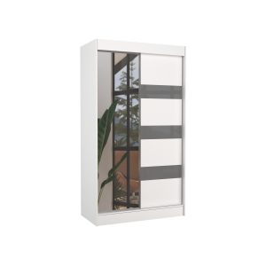 Szafa przesuwna z lustrem i lacobelem TOURA 120 White 1018222 Szafa przesuwna z lustrem i lacobelem TOURA 120 White 1018222
