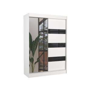 Szafa przesuwna z lustrem i lacobelem TOURA 150 White 1018216 Szafa przesuwna z lustrem i lacobelem TOURA 150 White 1018216
