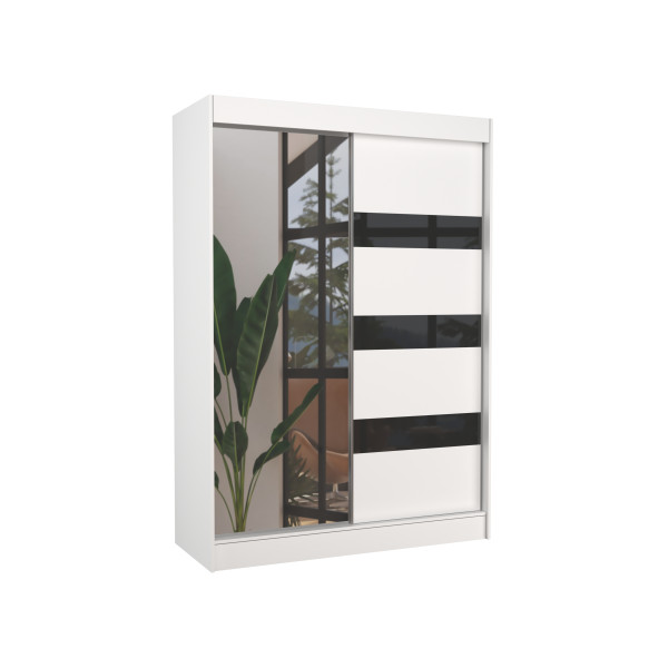Szafa przesuwna z lustrem i lacobelem TOURA 150 White 1018216