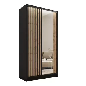 Szafa przesuwna z lustrem i lamelami 100 cm LAMEL 3D Wotan 249000 Szafa przesuwna z lustrem i lamelami 100 cm LAMEL 3D Wotan 249000
