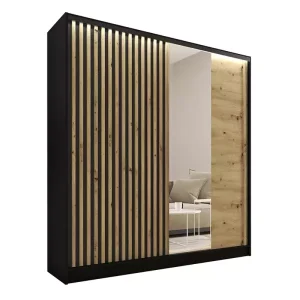 Szafa przesuwna z lustrem i lamelami 180 cm LAMEL 3D Artisan 248981