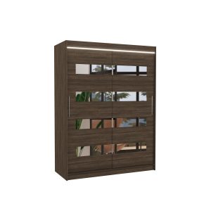 Szafa przesuwna z lustrem i oświetleniem LED BALTIC 150 Choco 1018180 Szafa przesuwna z lustrem i oświetleniem LED BALTIC 150 Choco 1018180