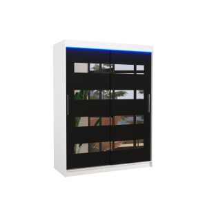 Szafa przesuwna z lustrem i oświetleniem LED BALTIC 150 White 1018076 Szafa przesuwna z lustrem i oświetleniem LED BALTIC 150 White 1018076