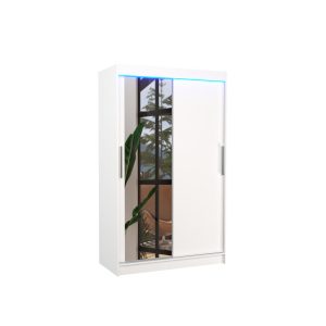 Szafa przesuwna z lustrem i oświetleniem LED BARIO 120 White 1018223 Szafa przesuwna z lustrem i oświetleniem LED BARIO 120 White 1018223