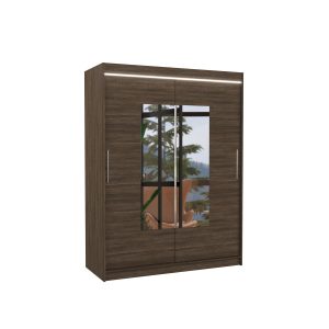Szafa przesuwna z lustrem i oświetleniem LED DORRIGO 150 Choco 1018210 Szafa przesuwna z lustrem i oświetleniem LED DORRIGO 150 Choco 1018210