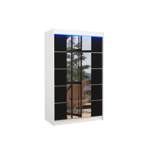 Szafa przesuwna z lustrem i oświetleniem LED GENUA 120 White 1012307