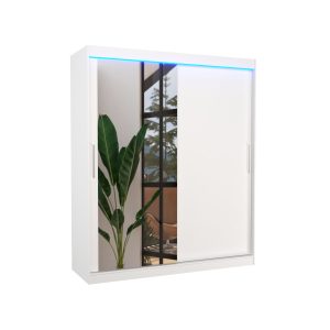 Szafa przesuwna z lustrem i oświetleniem LED TOM 180 White 1018671 Szafa przesuwna z lustrem i oświetleniem LED TOM 180 White 1018671
