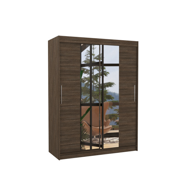 Szafa przesuwna z lustrem INESS 150 Choco 1006097