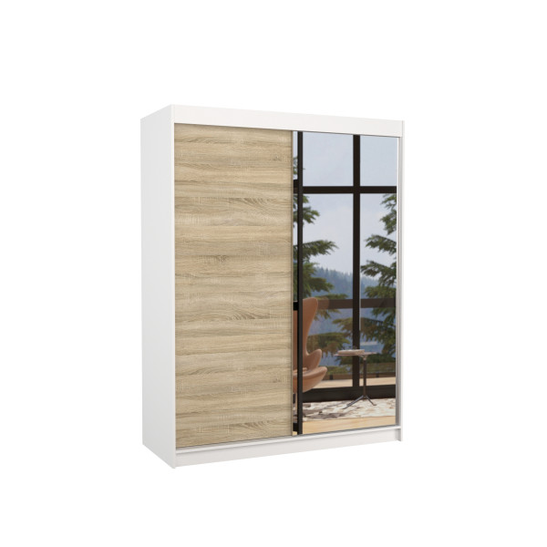 Szafa przesuwna z lustrem JORDI 150 White 1006094