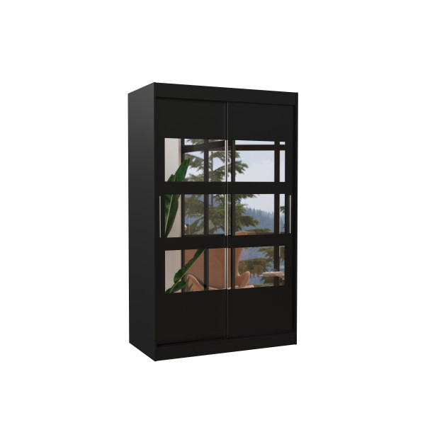 Szafa przesuwna z lustrem KOLORADO 120 Black 1017804