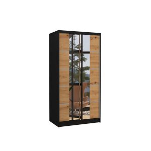 Szafa przesuwna z lustrem KSAWER 100 Black 1018277