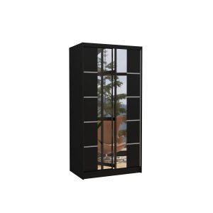 Szafa przesuwna z lustrem KSAWER 100 Black 1018048