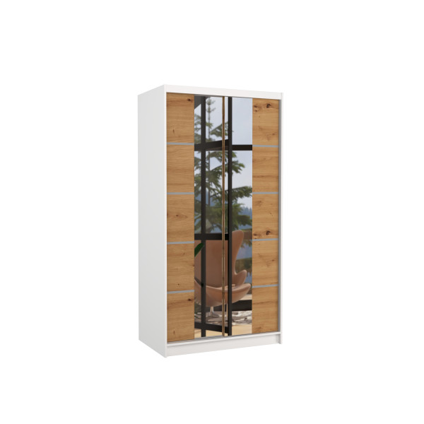 Szafa przesuwna z lustrem KSAWER 100 White 1018199