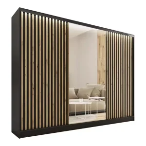 Szafa przesuwna z lustrem lamele 250 cm LOFT 527233 Szafa przesuwna z lustrem lamele 250 cm LOFT 527233