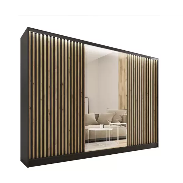 Szafa przesuwna z lustrem lamele 280 cm LOFT 527355
