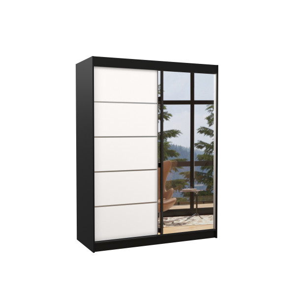 Szafa przesuwna z lustrem LIMBO 150 Black 1018629