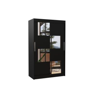 Szafa przesuwna z lustrem LUGANO 120 Black 1018826 Szafa przesuwna z lustrem LUGANO 120 Black 1018826