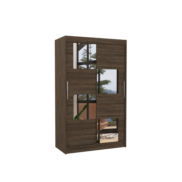 Szafa przesuwna z lustrem LUGANO 120 Choco 1018827