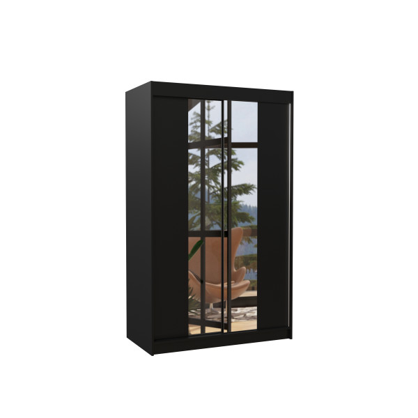 Szafa przesuwna z lustrem MARVIN 120 Black 1006064