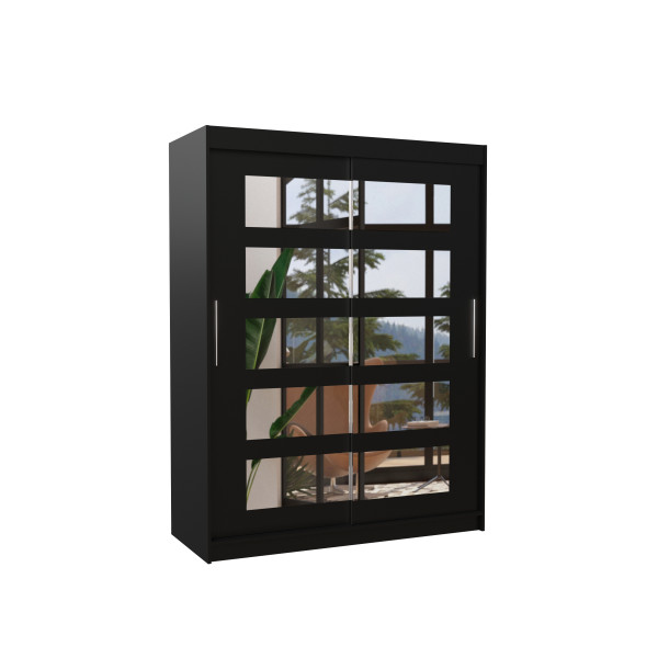 Szafa przesuwna z lustrem MURANI 150 Black 1005821