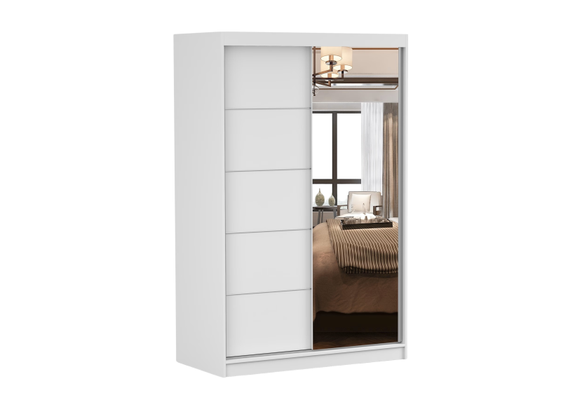 Szafa przesuwna z lustrem NEOMI 05 120 cm Biały mat/Biały mat 732124