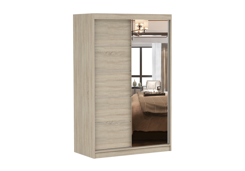 Szafa przesuwna z lustrem NEOMI 05 120 cm Dąb sonoma/Dąb sonoma 732114