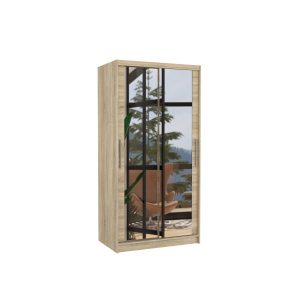 Szafa przesuwna z lustrem NEVIO 100 Sonoma 1018284