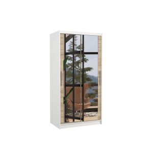 Szafa przesuwna z lustrem NEVIO 100 White 1018176