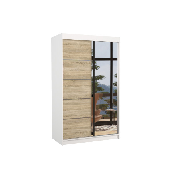 Szafa przesuwna z lustrem NICEA 120 White 1005903
