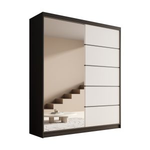 Szafa Przesuwna z lustrem Nico 180 Czarny 1005918