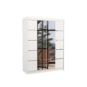 Szafa przesuwna z lustrem NORDIC 150 White 1005829 Szafa przesuwna z lustrem NORDIC 150 White 1005829