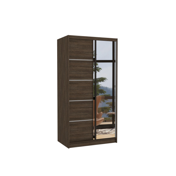 Szafa przesuwna z lustrem ORLANDO 100 Choco 1018311