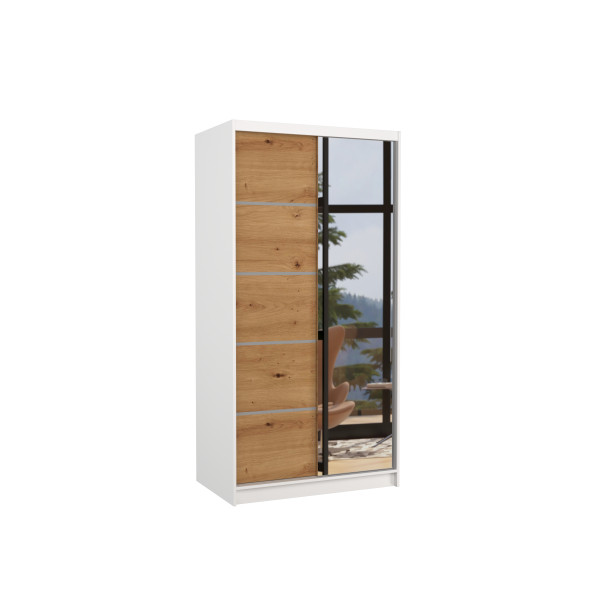 Szafa przesuwna z lustrem ORLANDO 100 White 1018152