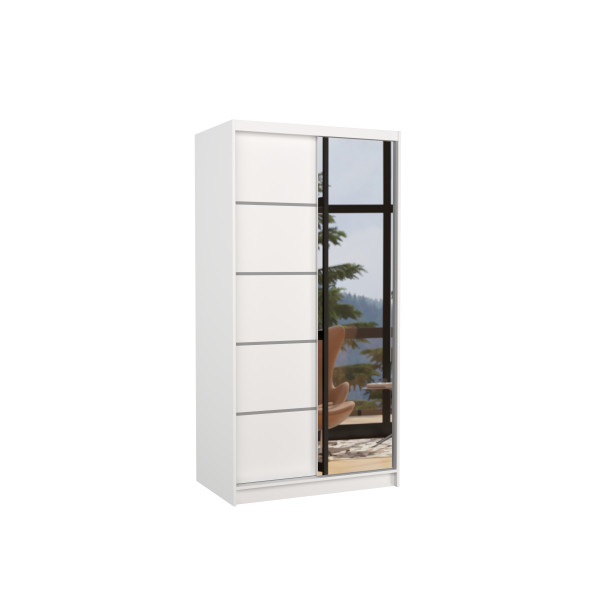 Szafa przesuwna z lustrem ORLANDO 100 White 1018196