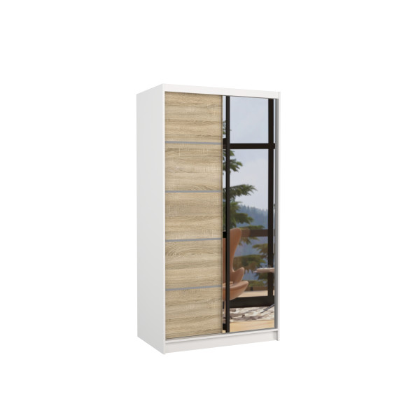 Szafa przesuwna z lustrem ORLANDO 100 White 1018128